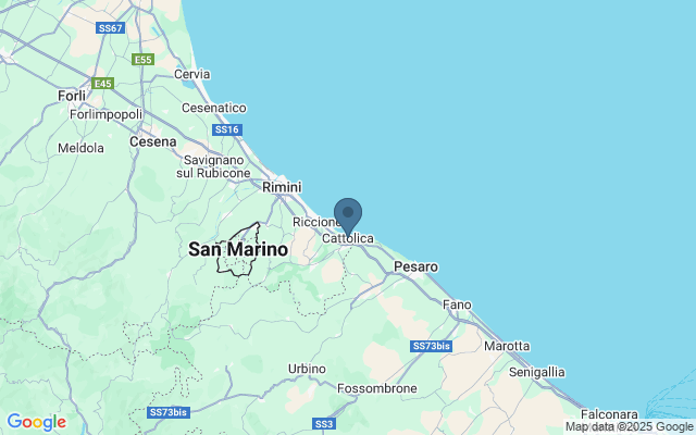 Kaart met locatie Acquario di Cattolica